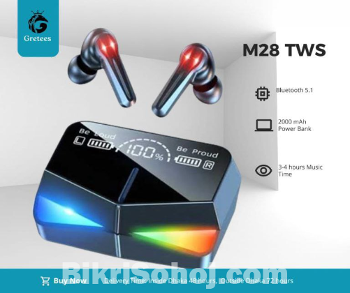 M28 Tws wireless Bluetooth 9D Gaming Headset Earbuds